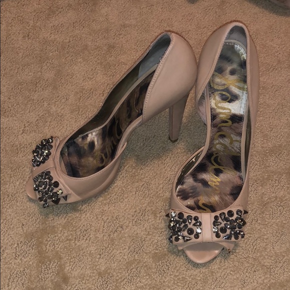 SAM EDELMAN lorna tan leather bow heel. Size 9 - Picture 2 of 4